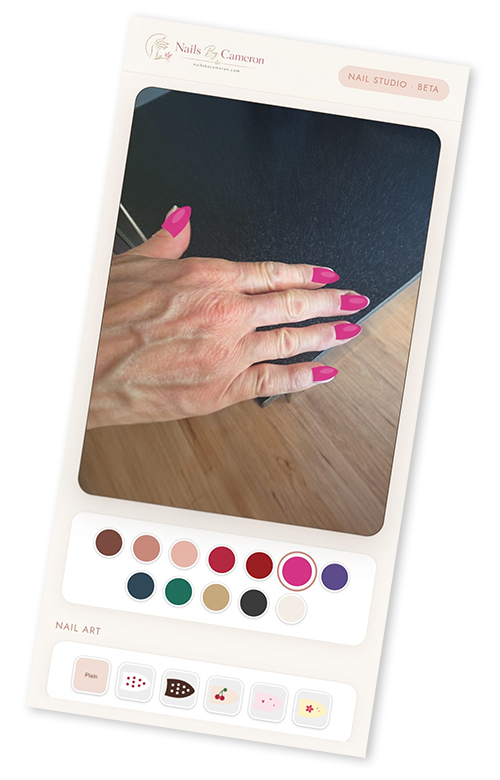 Nail Studio preview on a phone